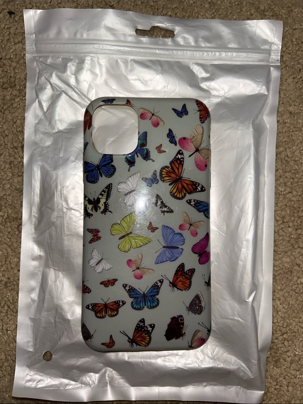 Butterfly Print iPhone 11 Case - Multicolor Floral Butterflies